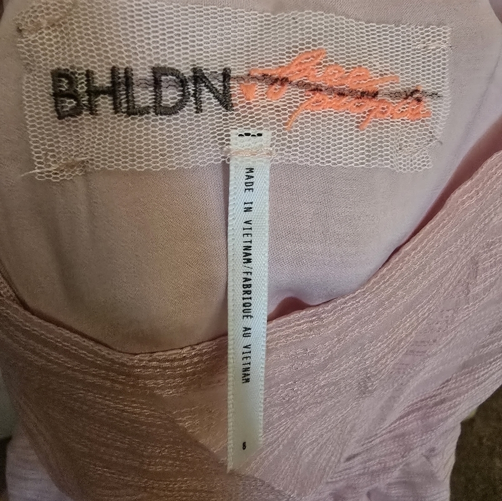 BHLDN Pink Puff Sleeve Dress NWOT - Picture 4 of 4